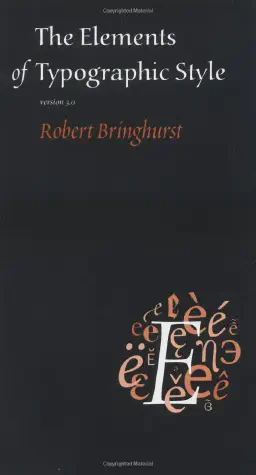 Cover for The Elements of Typographic Style